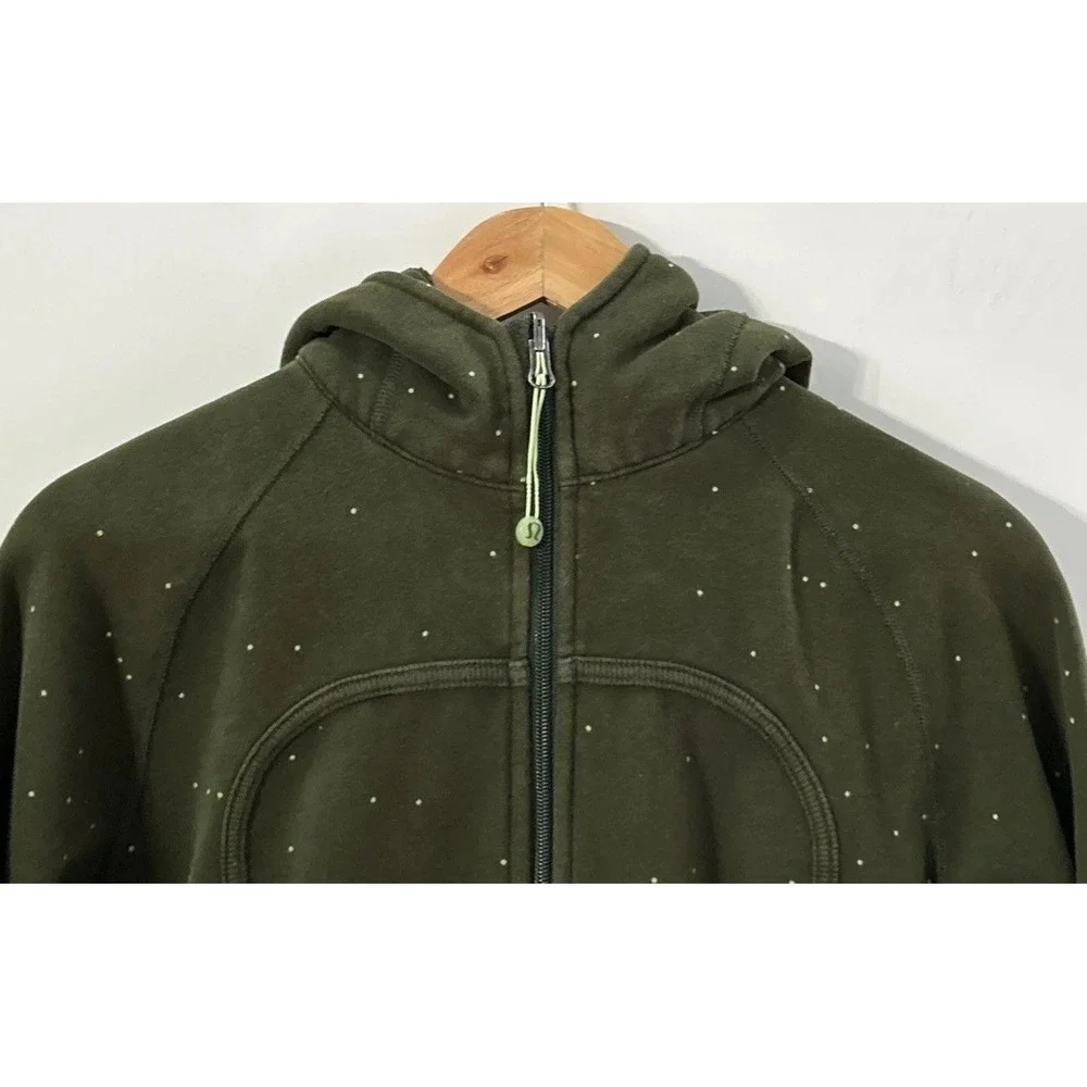 Lululemon‎ Women's RARE Polka Dot Full Zip Hooded Scuba Jacket No Pilling